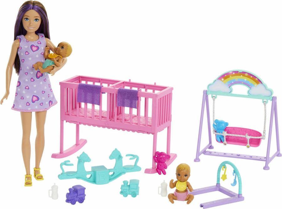 Barbie Skipper Babysitters Met pop en speelset