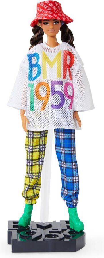 Barbie Specialty BMR1959 Mesh T-Shirt Plaid Joggers and Bucket Hat