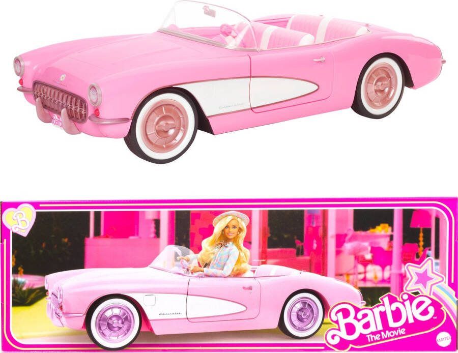 Mattel Barbie Verzamelobject Barbie The Movie Vehicle Pink Corvette Convertible Roze