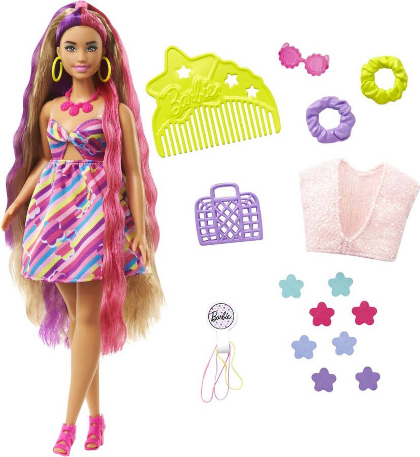 Barbie Totally Hair Doll Paars roze Pop