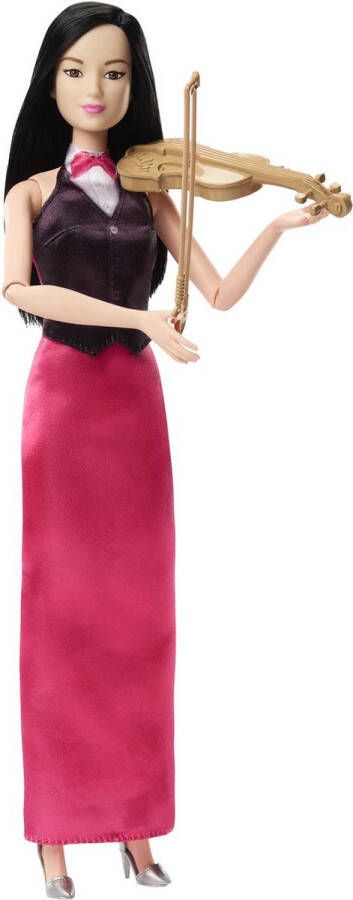 Barbie Violiste Met roze rok pop