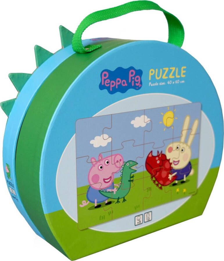 Barbo Toys Peppa Pig Puzzelkoffer George Puzzel 12 puzzelstukjes Speelgoed