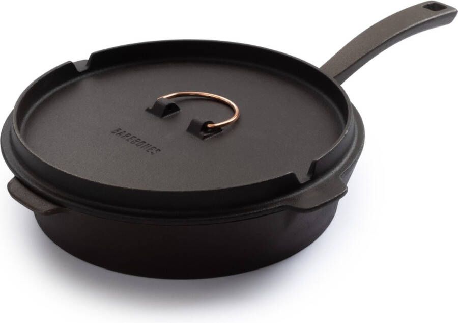 Barebones All-in-one Cast Iron Skillet 10 25cm Gietijzer Tuinhaard Terrashaard x cm Zwart