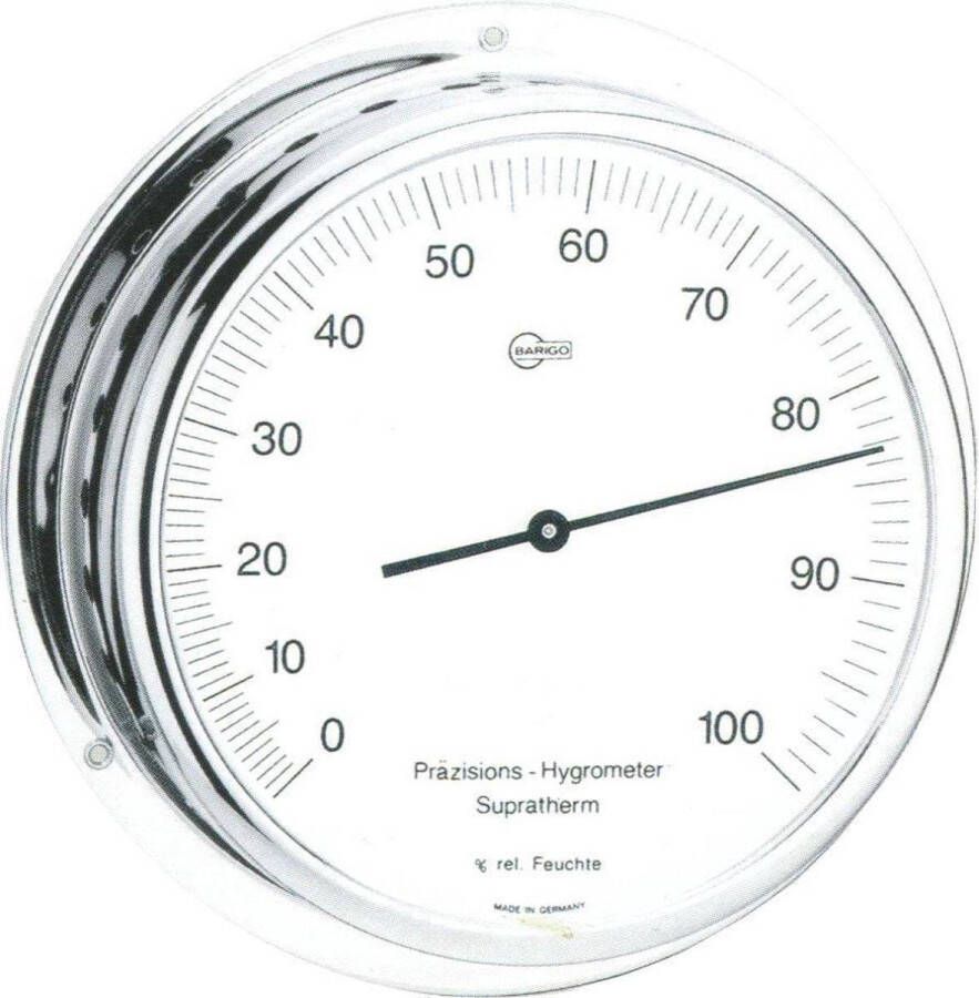 Barigo 730 precisie hygrometer chroom supratherm Ø 13 cm