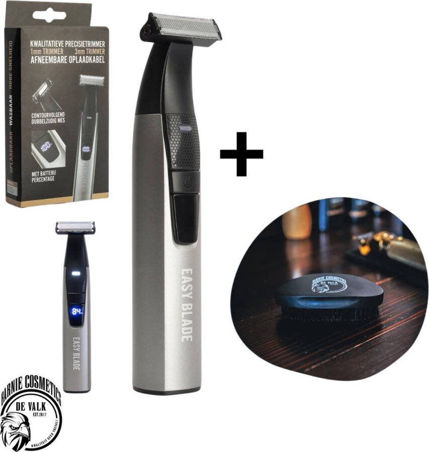 Barnie Cosmetics Easy Blade Baardtrimmer Incl. Luxe baardborstel Trimmer Baard Trimmer voor Mannen Scheerapparaat en Styler Draadloos Waterdicht 30 dagen uitproberen