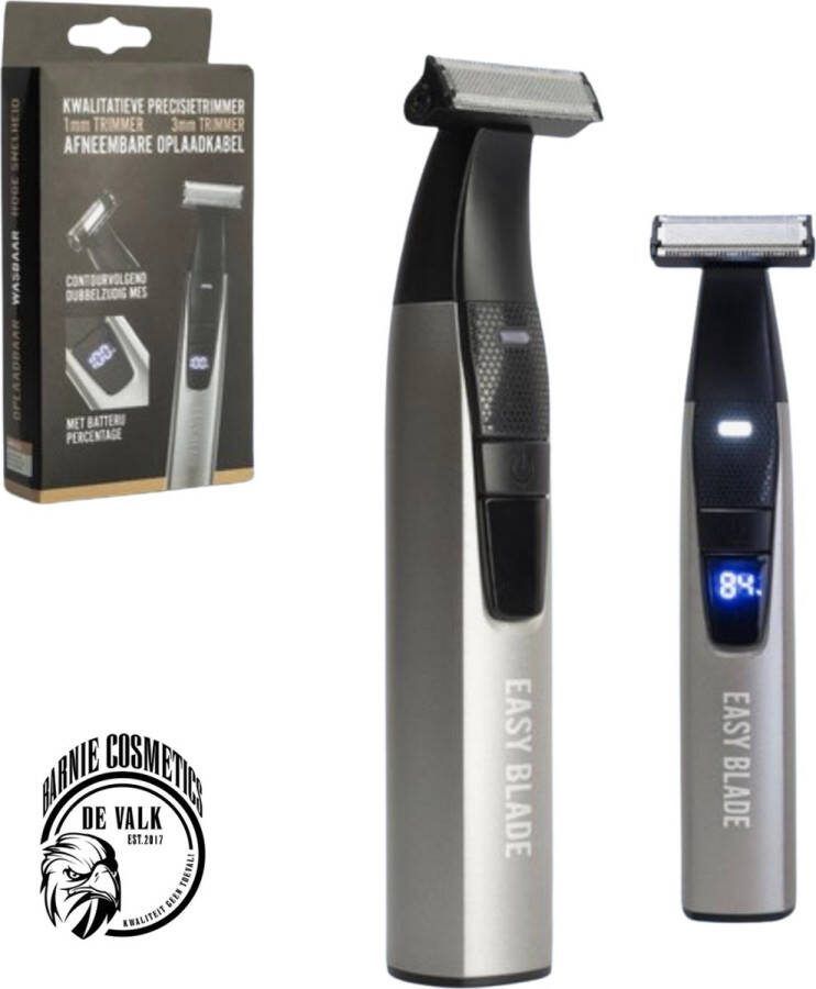 Barnie Cosmetics Easy Blade Baardtrimmer Trimmer Baard Trimmer voor Mannen Scheerapparaat en Styler Draadloos Waterdicht 30 dagen uitproberen