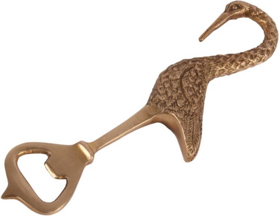Baroque Opener Flesopener Flamingo koper 17 cm 17x1.5x5 Brass
