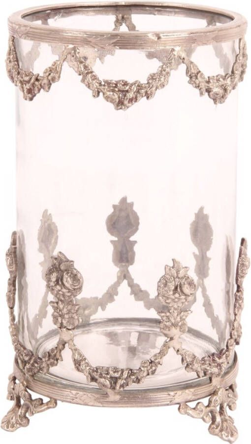 Baroque Waxinelichtjeshouder Windlicht koper 27 cm 27x13x13 Brass+glass