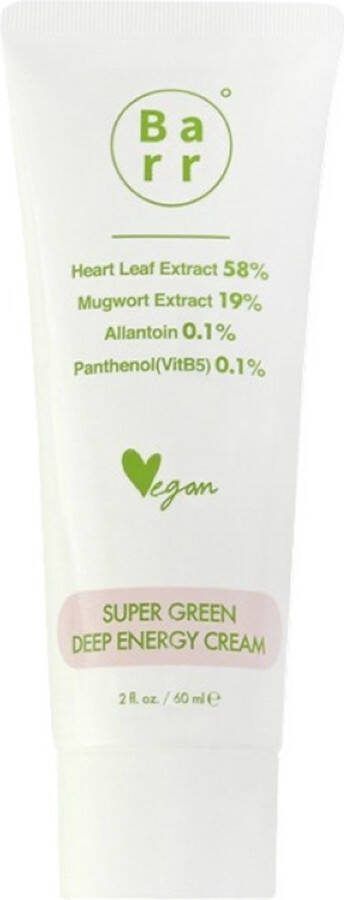 Barr Cosmetics Hydraterende Gezichtscrème Barr Super Green Deep Energy (60 ml)