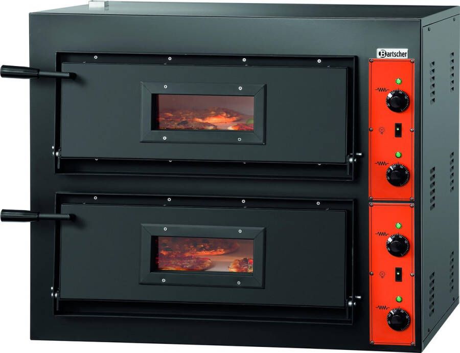 Bartscher Pizza Oven Dubbel Elektrisch | 2 x 4 Pizza's Ã˜30cm | 380V | 8 4kW | 890x880x(H)750mm
