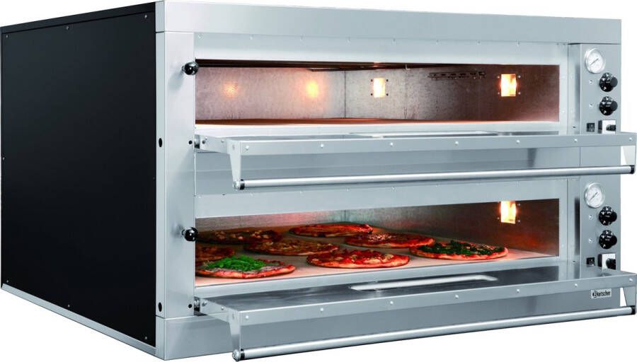 Bartscher Pizza Oven Dubbel Elektrisch | 2 x 9 Pizza's Ã˜33cm | 400V | 24kW | 1310x1270x(H)760mm