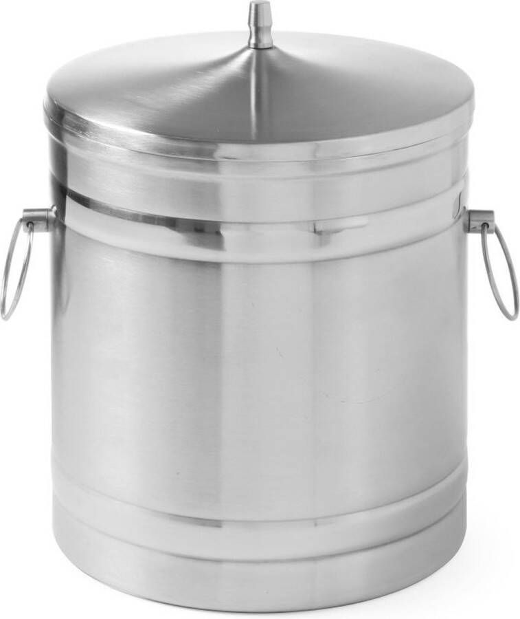 BarUp IJsemmer met Deksel 5 Liter Professionele IJsemmer Dubbelwandig RVS Ø20x(H)23cm