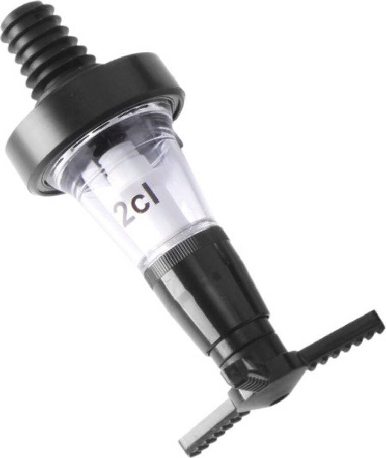 BarUp Non Drip Maatschenker 2cl Kunststof Drankdispenser Zwart