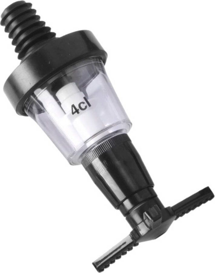 BarUp Non Drip Maatschenker 4cl Kunststof Drankdispenser Zwart