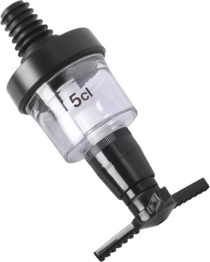BarUp Non Drip Maatschenker 5cl Kunststof Drankdispenser Zwart
