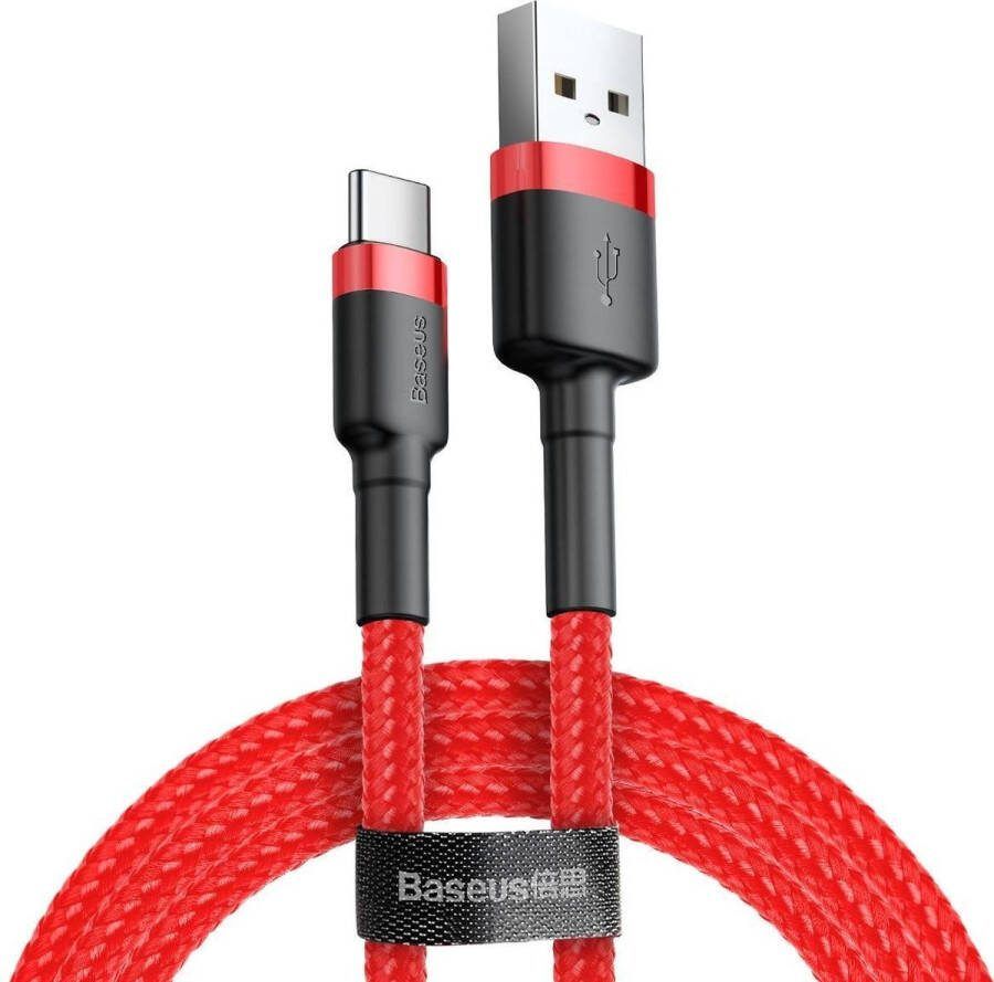 Baseus USB-C Kabel USB 3.0 naar USB C 3A60W 2 Meter USB C naar USB A Usb-c Kabels Snellader Oplader Oplaadkabel Gevlochten Nylon