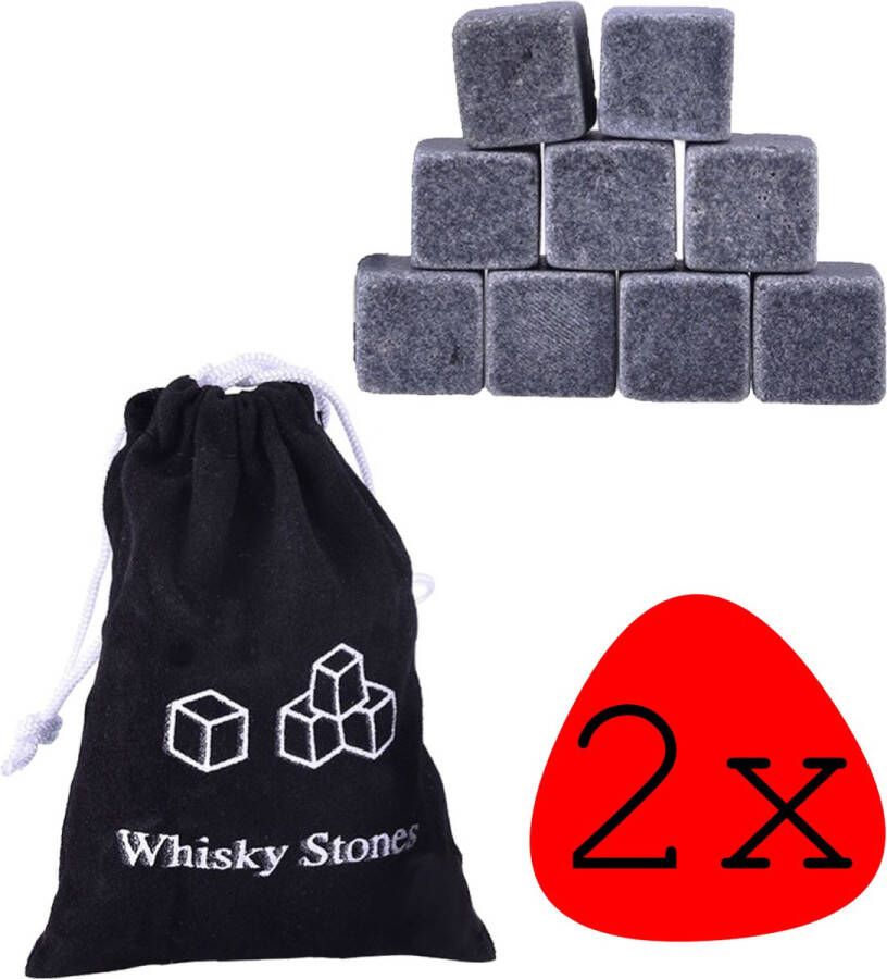 BASEY. Whiskey Stenen IJsblokjes Whisky Stones Herbruikbaar IJsblok Whiskey Steen Herbruikbaar 18 Stuks