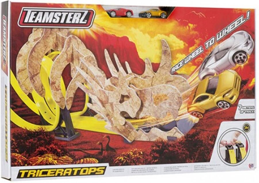 Basic HTI Teamsterz Triceratops Racebaan met 2 Auto's 7 m