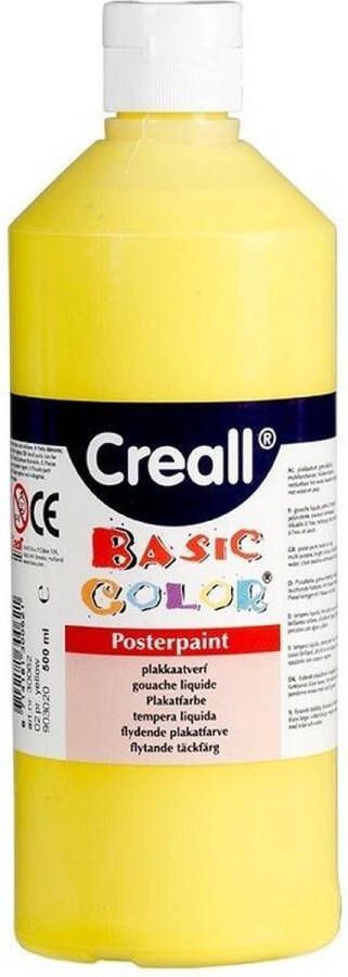 Planet Happy Creall plakkaatverf Basic Color 500ml Geel