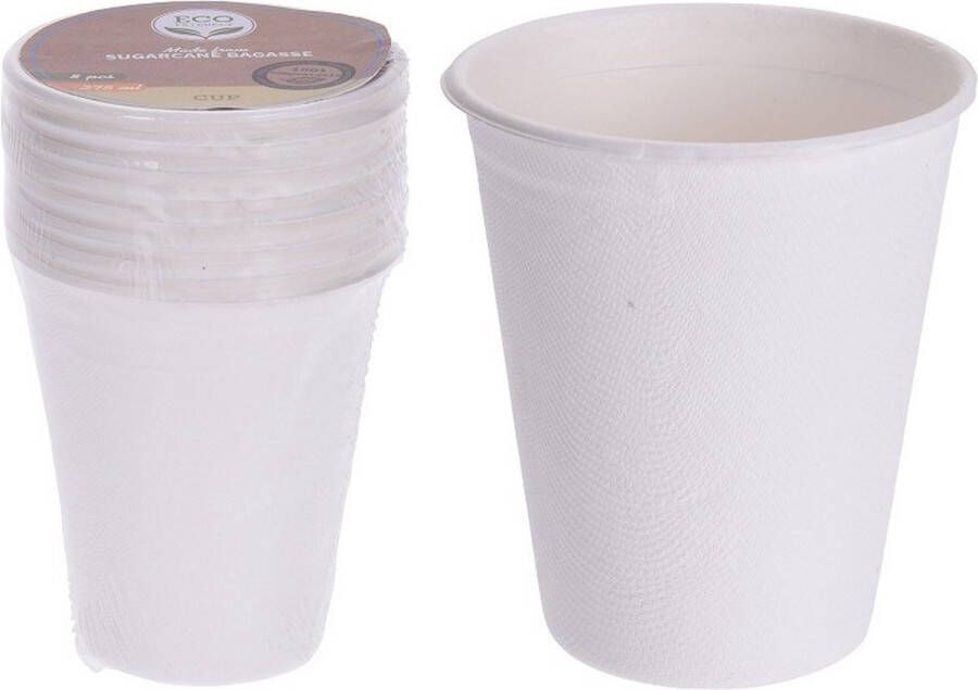Basic ECO Bekertjes 8 Stuks Wit
