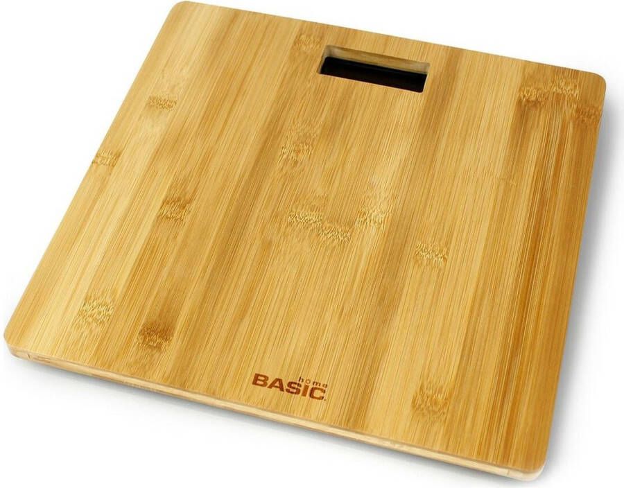 Basic Home Digitale Personenweegschaal Bamboe (30 x 30 x 3 5 cm)