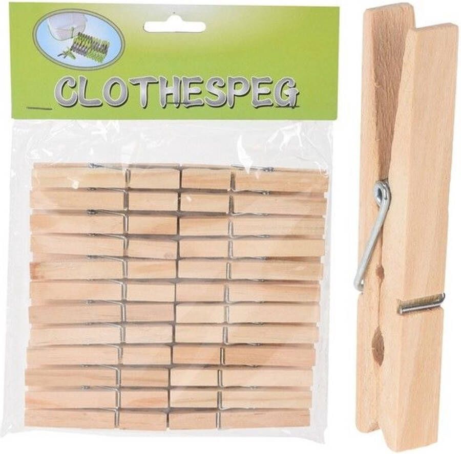 Basic Houten Wasknijpers 24 stuks wasknijper hout -houten wasknijpers