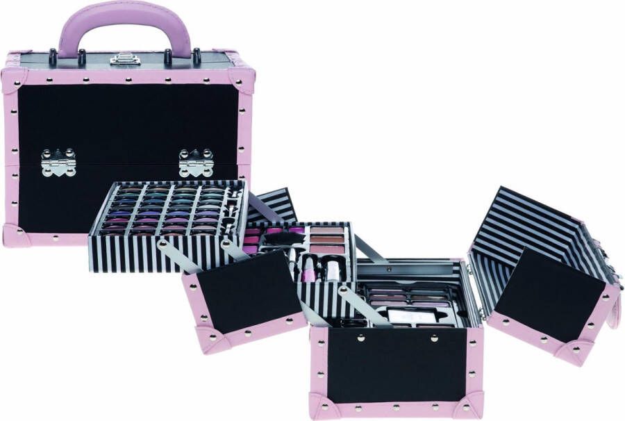 Basic Make-Up Koffer Zwart Roze