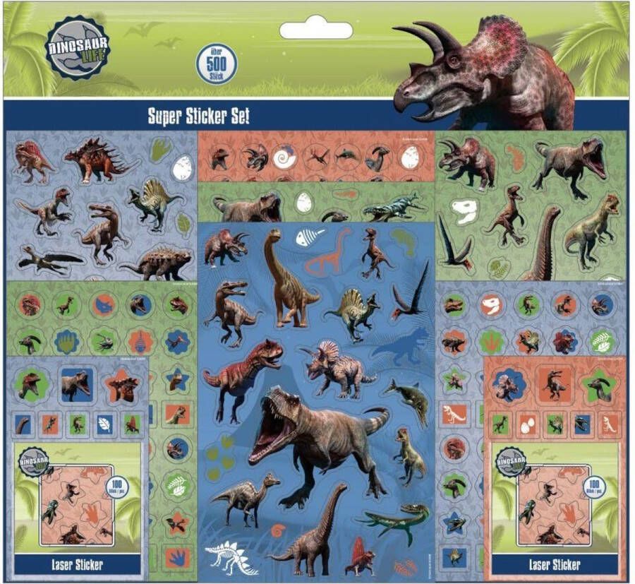 Basic Stickerset Dinosaurus 500+ Stickers