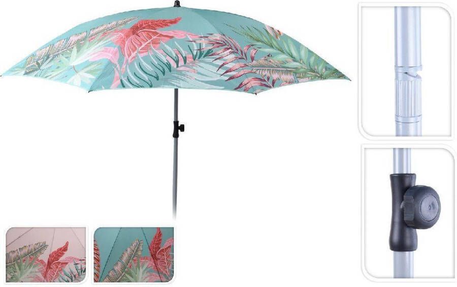 Basic Strandparasol 200cm 2 assorti kleur Tropical