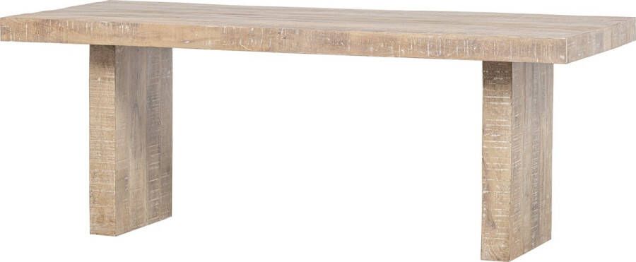 Basiclabel Balk Eettafel Mangohout Naturel 76x220x90