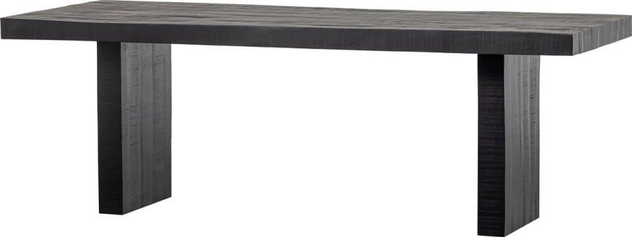 Basiclabel Balk Eettafel Mangohout Zwart 76x220x90