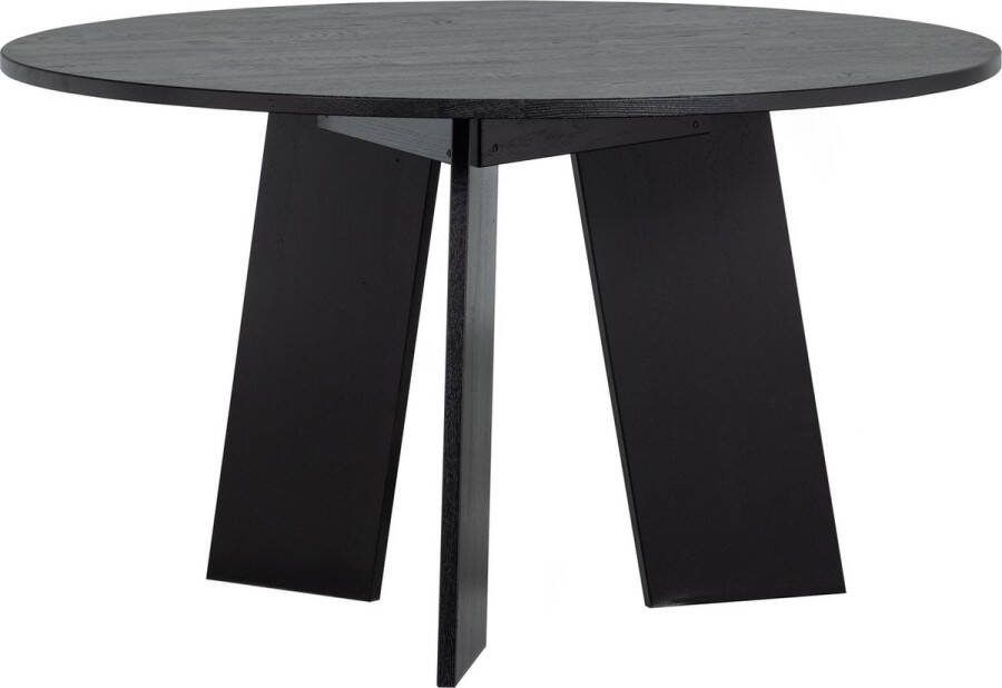 WOOOD | Fries eettafel eiken blacknight o129cm | Eettafels | Eettafel