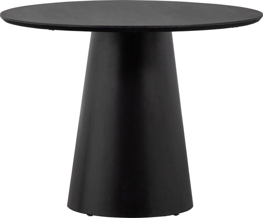 Basiclabel Nena Eettafel Metaal Hout Zwart 77x102x102