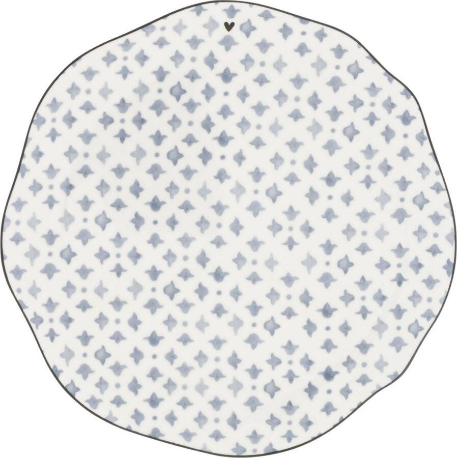 Bastion Collections ontbijtbord iris blue print