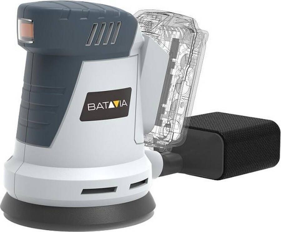 Batavia Schuurmachine Excentrisch 18V Excl. Accu en Oplader Geschikt voor lichte tot middelzware schuurtoepassingen Maxxpack