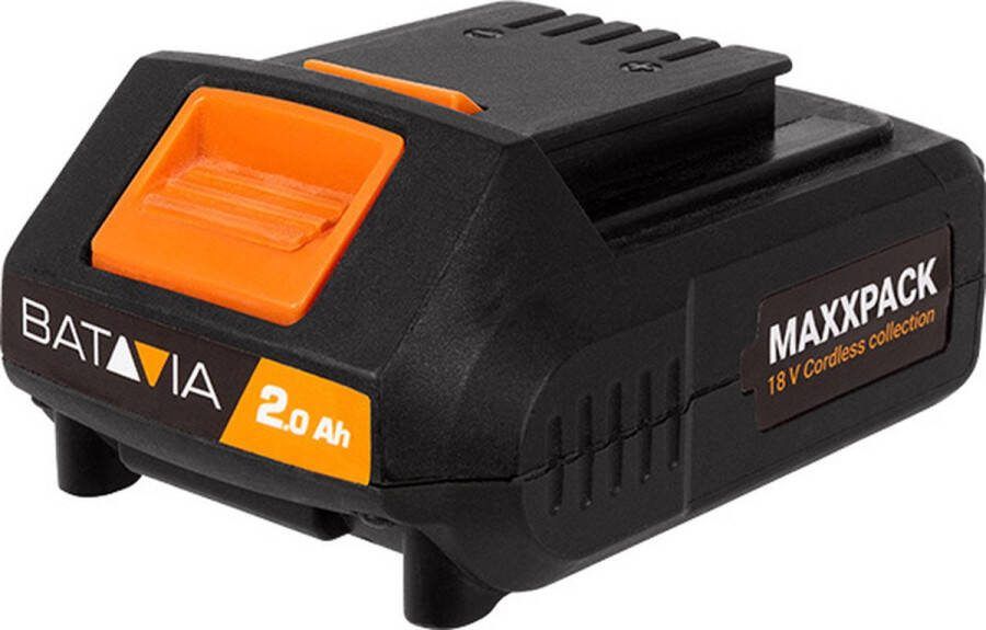 Batavia Boorhamer SDS+ 18V Incl. 2.0 Ah Accu 2.4 Ah Oplader Geschikt voor boren en beitelen in steen beton baksteen en metselwerk Maxxpack