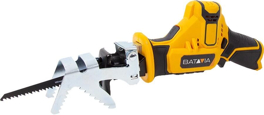 Batavia Reciprozaag 12V Incl. 2.4 Ah Oplader Geschikt voor allerlei materialen zoals hout kunststof metalen buizen metaal steen en pvc. Fixxpack