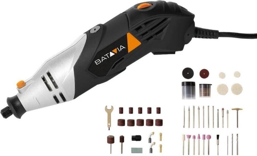 Batavia Roterende Multitool 170W Het perfecte gereedschap voor nauwkeurig boren frezen polijsten schuren en nog veel meer! Uitgebreide 125-delige accessoireset inbegrepen Fixxseries