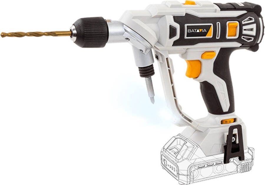 Batavia Boor- schroefmachine Twin Drill 18V Incl. 4.0 Ah Accu Geschikt voor zagen schrapen schuren enz. Maxxpack