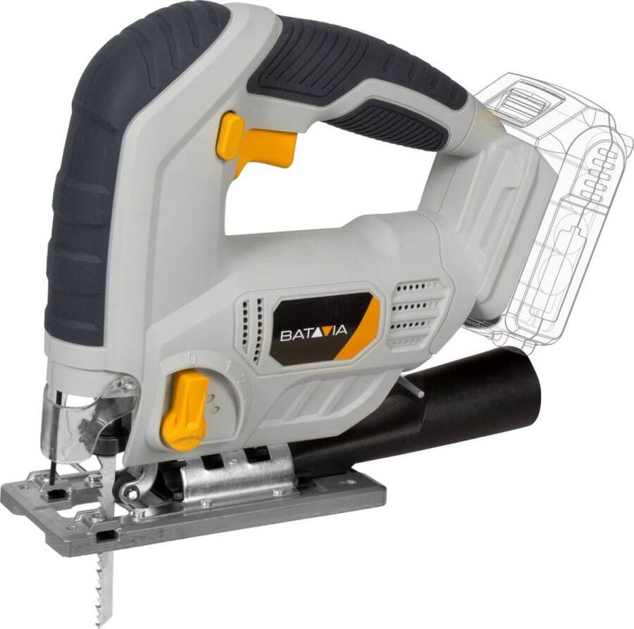 Batavia Decoupeerzaag 18V Incl. 2.4 Ah Oplader Geschikt voor het zagen van verschillende materialen zoals hout metaal en kunststof Maxxpack