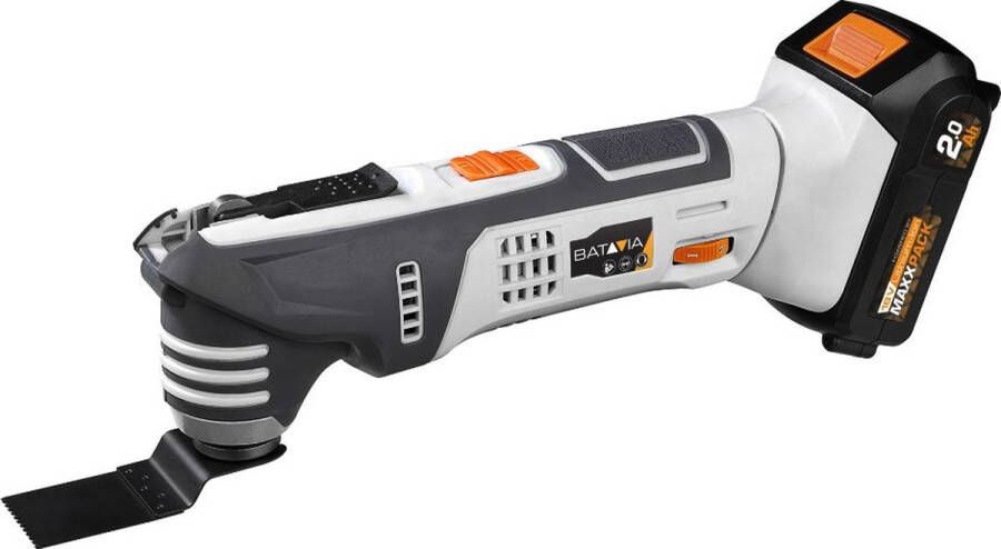 Batavia Oscillerende Multitool 18V Incl. 2.0 Ah Accu 4.0 Ah Oplader Geschikt voor zagen schrapen schuren enz. Maxxpack