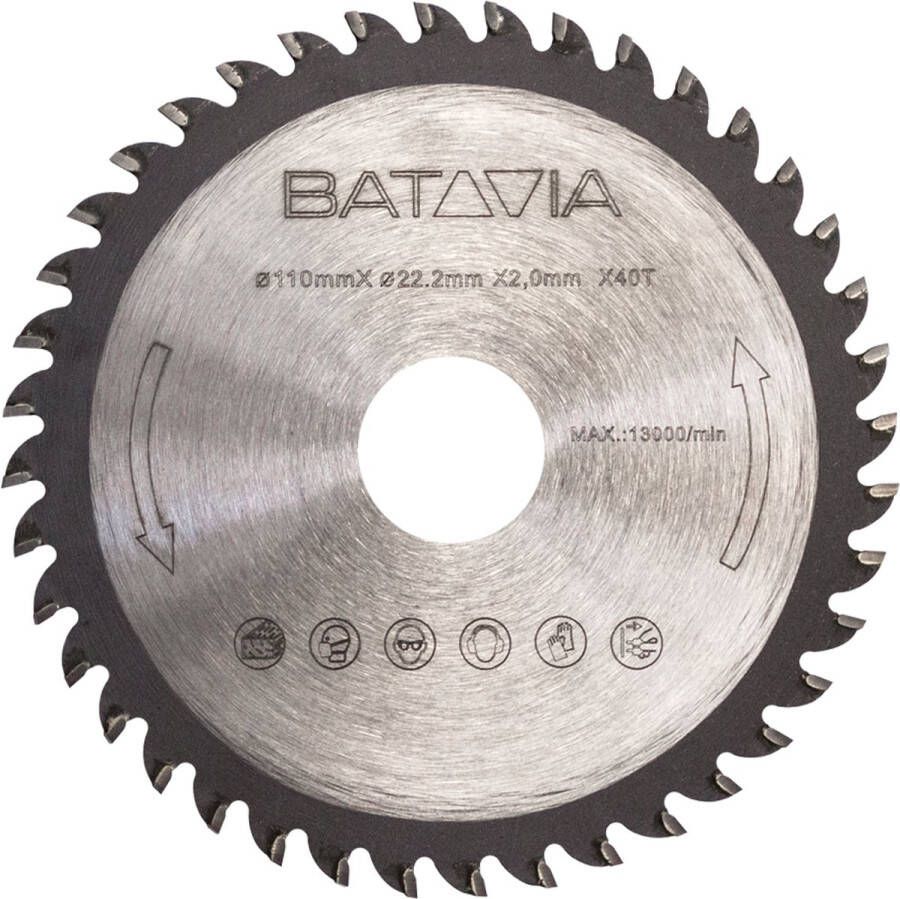 Batavia TCT Zaagblad Ø 110 mm 40T voor Cirkelzaag