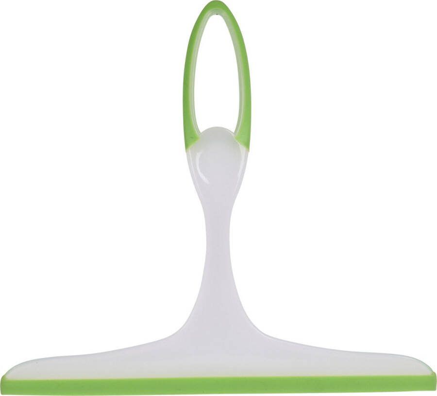 Bathroom Solutions Raamwisser raamtrekker douchewisser wit groen pp kunststof 23 x 25 x 3 cm Raamwissers