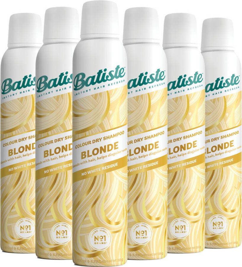 Batiste Droogshampoo Licht En Blond Voordeelverpakking 6 x 200 ml Dry Shampoo Blonde