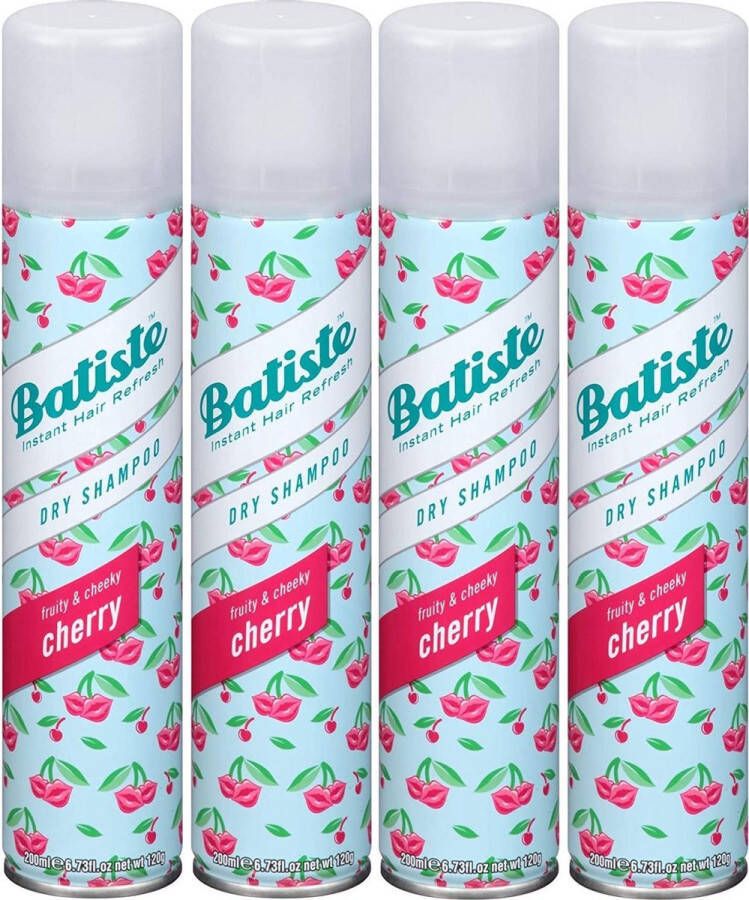 Batiste Cherry Droogshampoo 4 x 200 ml Voordeelpakket