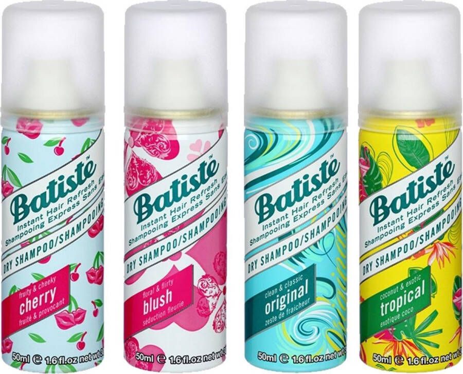 Batiste Droogshampoo Try Out Pakket 4 x mini 50ml