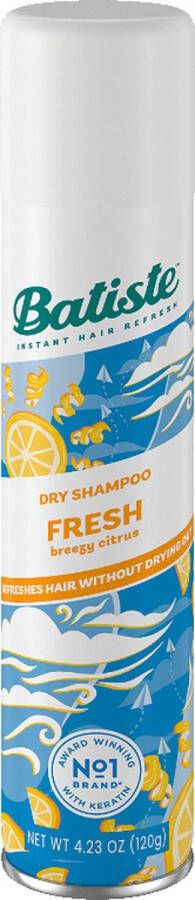 Batiste Dry Shampoo Fresh With A Cool & Crisp Fragrance 200ml