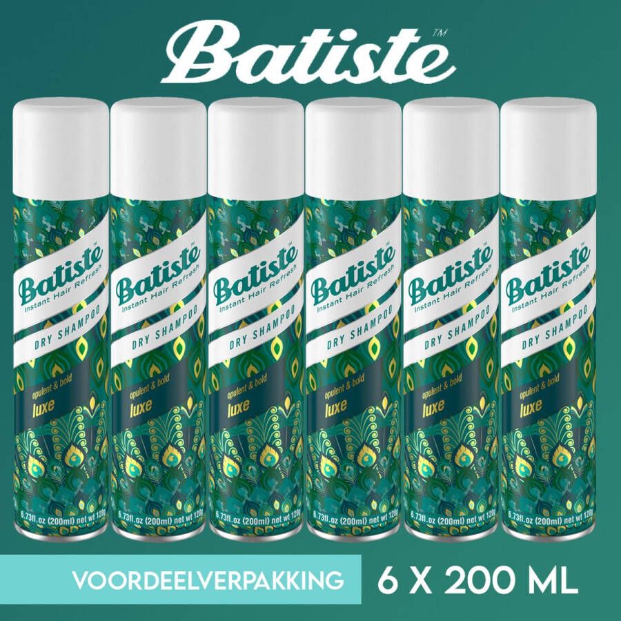 Batiste Luxe Droogshampoo Voordeelverpakking 6 x 200 ml