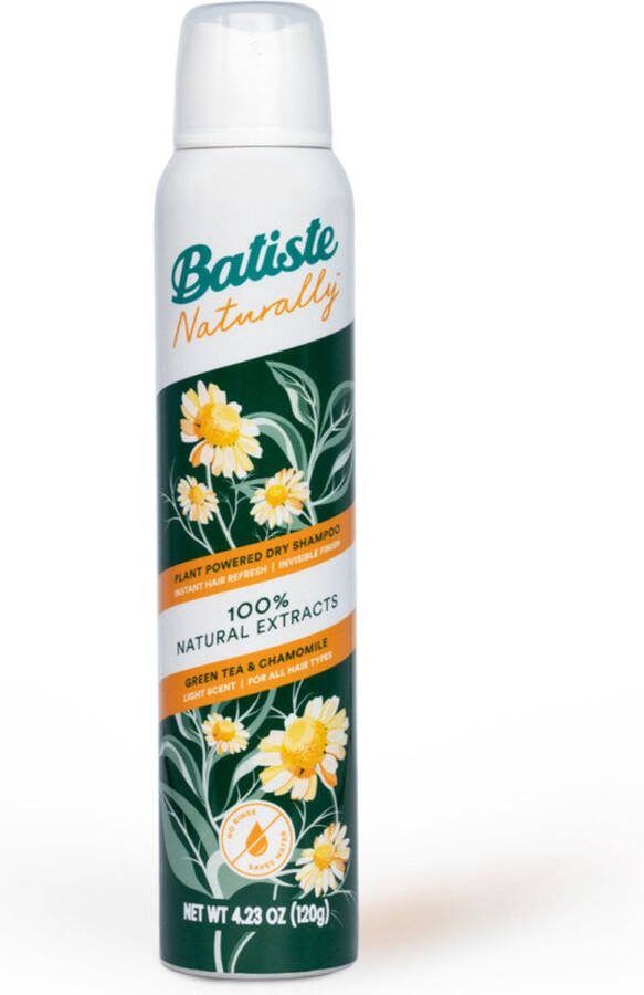 Batiste Naturally Droogshampoo Green Tea & Chamomile 200 ml