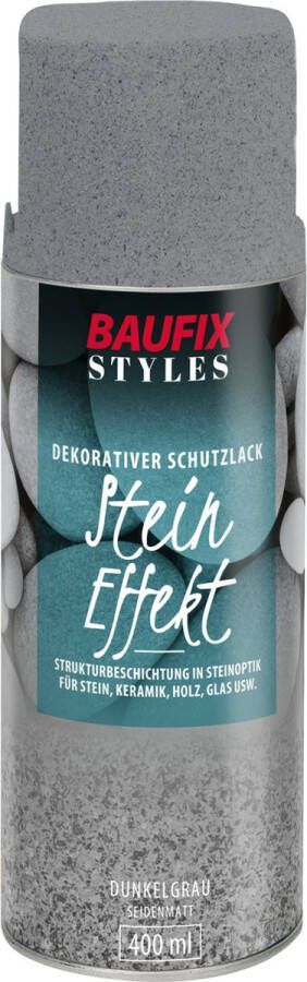Baufix-Fixza BAUFIX Steeneffect spuitverf donkergrijs graniet effect 400 ml